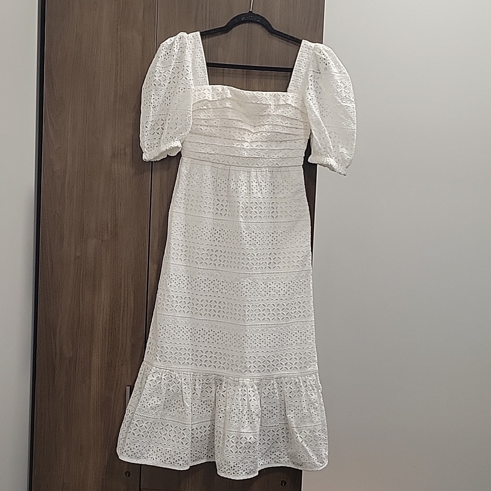 Anthropologie RAISSA-NWT-Pleated Square Neckline Laise Dress-Size Small - Picture 5 of 15